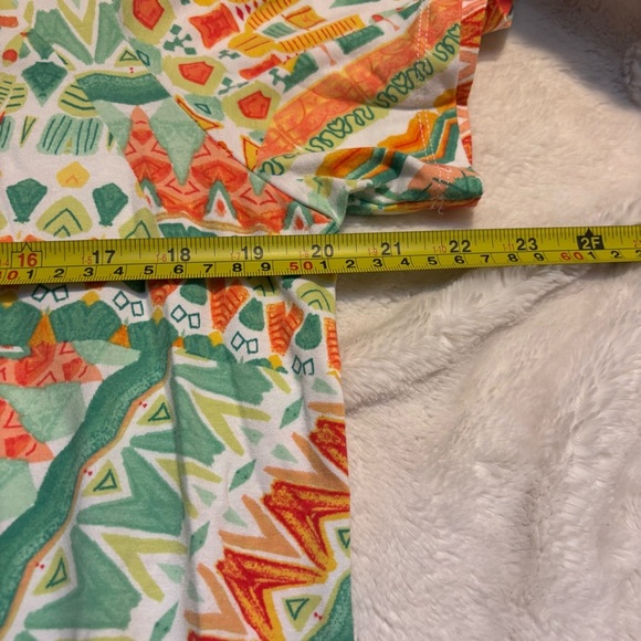 Alfred Dunner Orange and Blue Graphic Short Sleeve Tee - Picture 12 of 15